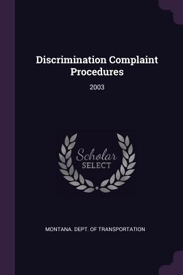 Discrimination Complaint Procedures: 2003 1378956354 Book Cover