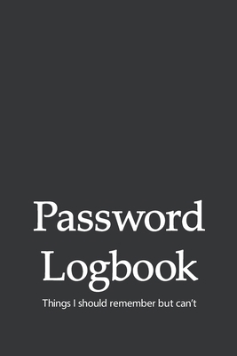 Password Logbook Things I Should Remember But C... 1699644063 Book Cover