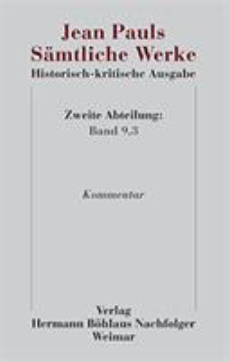 Jean Pauls Sämtliche Werke. Historisch-Kritisch... [German] 3740012331 Book Cover