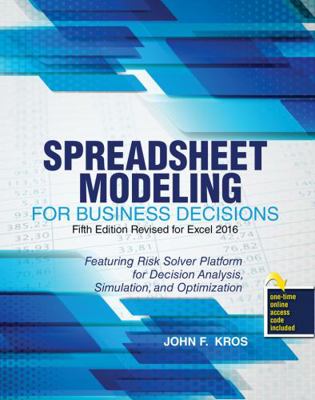 Spreadsheet Modeling for Business Decisions 1524939315 Book Cover