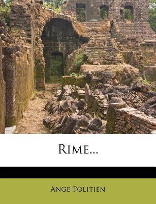 Rime... [Italian] 1277368708 Book Cover