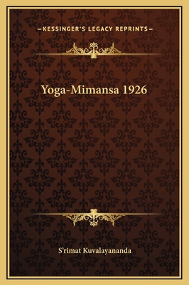 Yoga-Mimansa 1926 1169350798 Book Cover