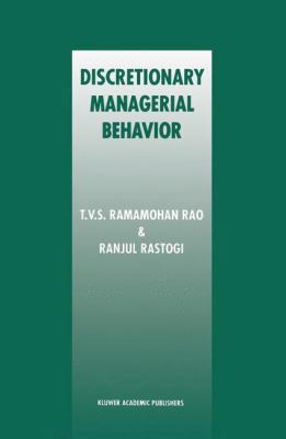 Discretionary Managerial Behavior 146137782X Book Cover