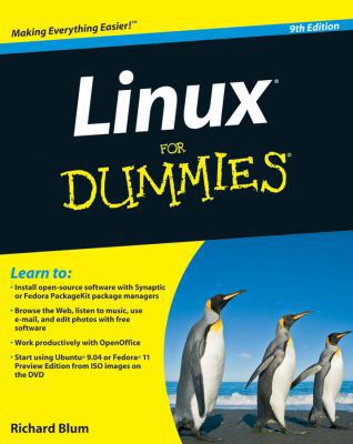 Linux For Dummies, 9th Edition 0470467010 Book Cover