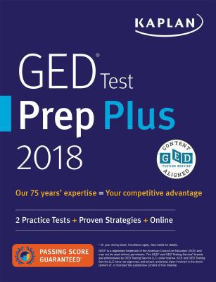 GED Test Prep Plus 2018: 2 Practice Tests + Pro... 1506223605 Book Cover