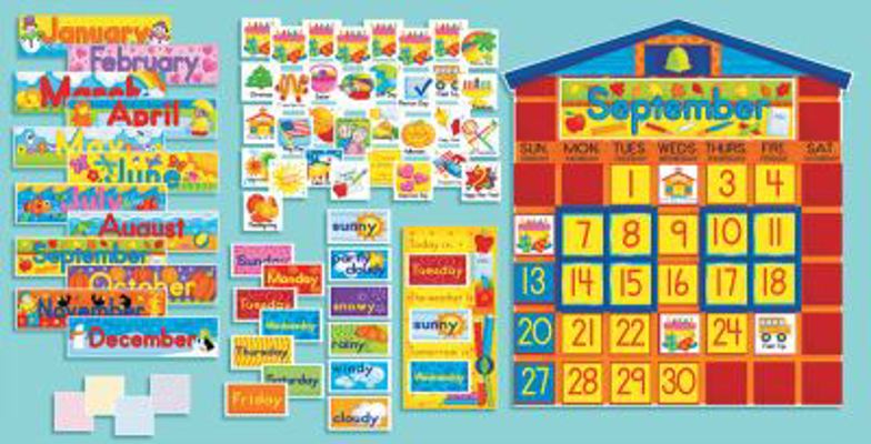 All-In-One Schoolhouse Calendar Bulletin Board:... 0439394058 Book Cover