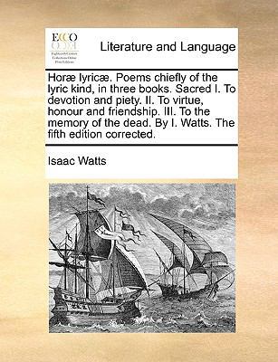 Hor] Lyric]. Poems Chiefly of the Lyric Kind, i... 1140852159 Book Cover