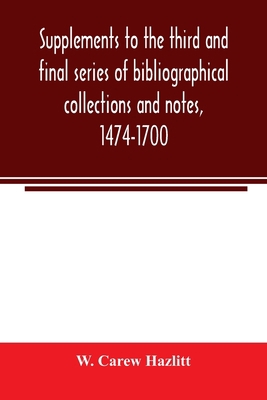 Supplements to the third and final series of bi... 9354006337 Book Cover