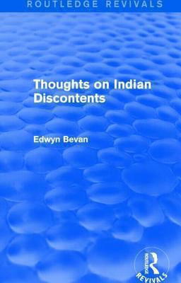 Thoughts on Indian Discontents (Routledge Reviv... 1138023833 Book Cover