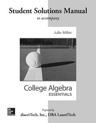 Students Solutions Manual for College Algebra E... 0077538374 Book Cover