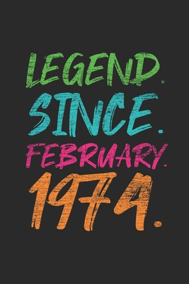 Legend Since February 1974: Journal for Birthday Gift Idea - Graph Ruled Notebook