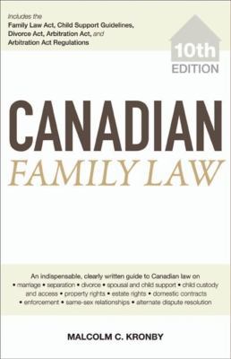 Canadian Family Law 0470736828 Book Cover