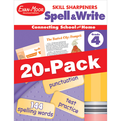Skill Sharpeners: Spell & Write, Grade 4 Class ... 1645141454 Book Cover