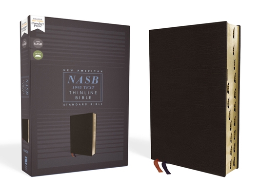 Nasb, Thinline Bible, Bonded Leather, Black, Re... 0310456339 Book Cover