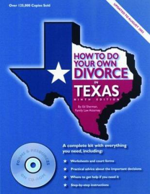 How to Do Your Own Divorce in Texas 0944508472 Book Cover
