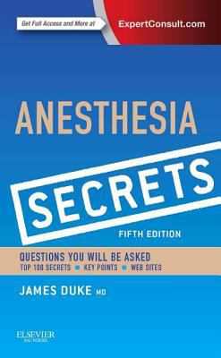 Duke's Anesthesia Secrets 0323249779 Book Cover