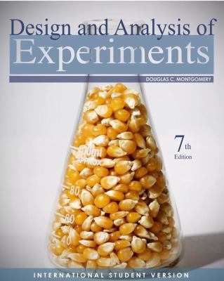 Design and Analysis of Experiments. Douglas C. ... 0470398825 Book Cover