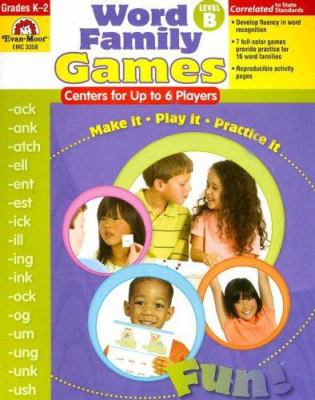 Word Family Games, Level B: Grades K-2; Centers... 1596731729 Book Cover