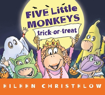 Five Little Monkeys Trick-Or-Treat Lap Board Book 0358108764 Book Cover