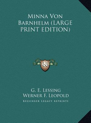Minna Von Barnhelm (LARGE PRINT EDITION) [Large Print] 1169937268 Book Cover