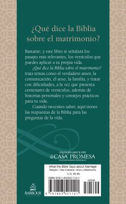 ¿Qué Dice La Biblia Sobre El Matrimonio? [Spanish] 1643521128 Book Cover