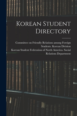 Korean Student Directory 1014164060 Book Cover