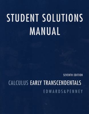 Student Solutions Manual for Calculus: Early Tr... 0136147062 Book Cover