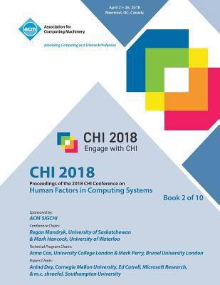 Chi '18: Proceedings of the 2018 CHI Conference... 145036134X Book Cover