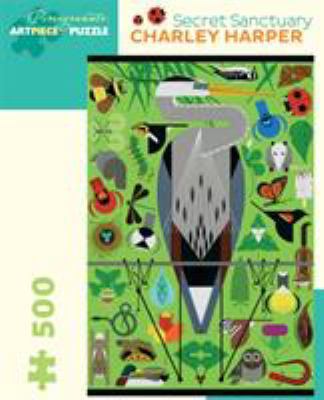 Hardcover Charley Harper: Secret Sanctuary 500-Piece Jigsaw Puzzle Book