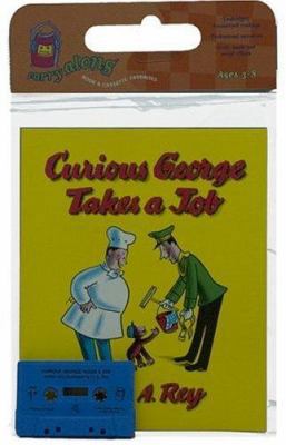 Curious George Takes a Job Book & Cassette [Wit... [Large Print] 0395891140 Book Cover