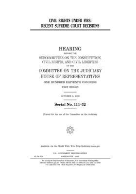 Civil rights under fire: recent Supreme Court d... 169633652X Book Cover