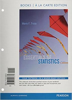Essentials of Statistics, Books a la Carte Edition 0321926730 Book Cover