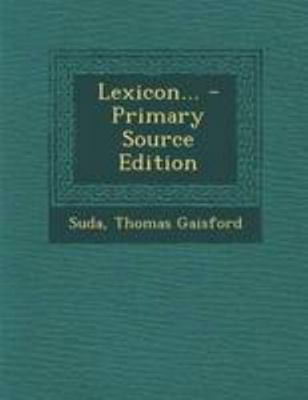 Lexicon... - Primary Source Edition [Greek] 1295120143 Book Cover