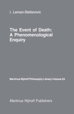 The Event of Death: A Phenomenological Enquiry 9024734142 Book Cover
