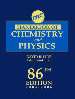 CRC Handbook of Chemistry and Physics, 86th Edi... 0849304865 Book Cover