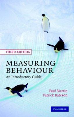 Measuring Behaviour: An Introductory Guide 0521828686 Book Cover