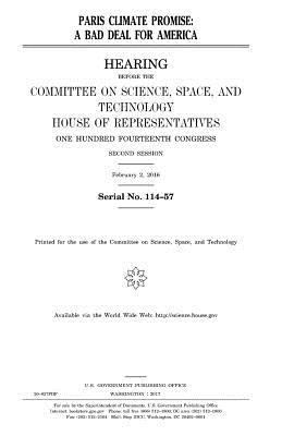 Paris climate promise: a bad deal for America 1979927510 Book Cover