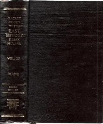 The Laws of Manu (Sacred Books of the East Vol.... 8120801261 Book Cover