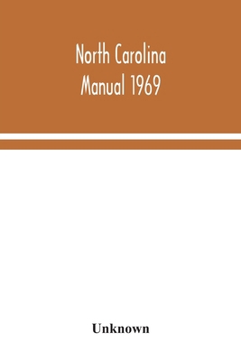 North Carolina manual 1969 9354043224 Book Cover