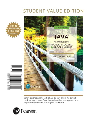 Java: An Introduction to Problem Solving and Pr... 0134448391 Book Cover
