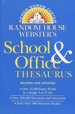 Random House Webster's School & Office Thesauru... 0679780092 Book Cover