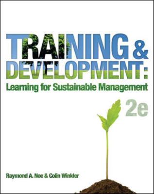 Paperback Training and Development: Learning for Sustainable Management Book