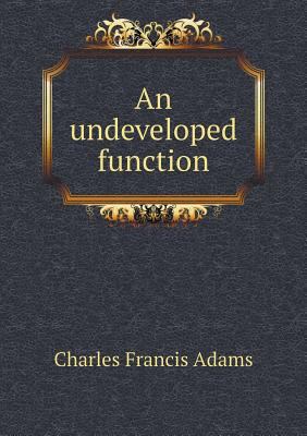 An undeveloped function 5518757832 Book Cover
