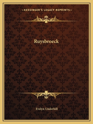 Ruysbroeck 1162600942 Book Cover