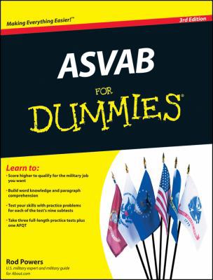 ASVAB for Dummies 0470637609 Book Cover