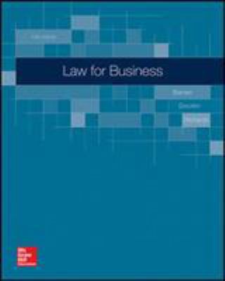Law for Business 1259254216 Book Cover