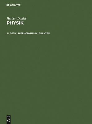 Optik, Thermodynamik, Quanten [German] 3110161427 Book Cover