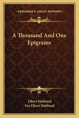 A Thousand And One Epigrams 1162908890 Book Cover