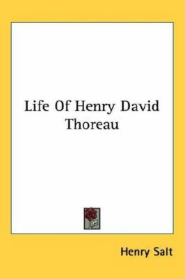 Life Of Henry David Thoreau 143260547X Book Cover