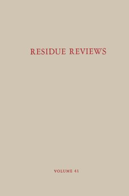 Residue Reviews / Rückstands-Berichte: Residues... 1461584817 Book Cover